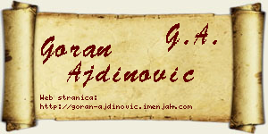 Goran Ajdinović vizit kartica